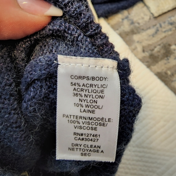 Wildfox oversized wool-blend blue lion lightweight knit sweater XS - Picture 7 of 16